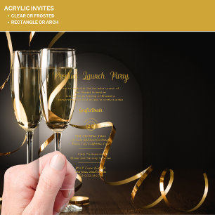 Acryl-Klarprodukt-Launch Corporate Events Chic Acryleinladungen