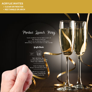 Acryl-Klarprodukt-Launch Corporate Events Chic Acryleinladungen