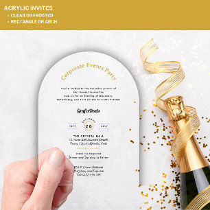 Acryl-Klarprodukt-Launch Corporate Events Chic Acryleinladungen