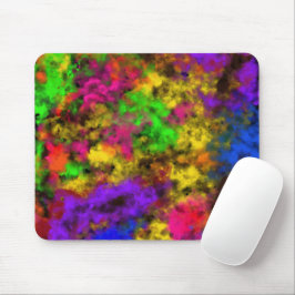 Acryl Neonfarben Farbklecks Spritzer Abstract Mousepad