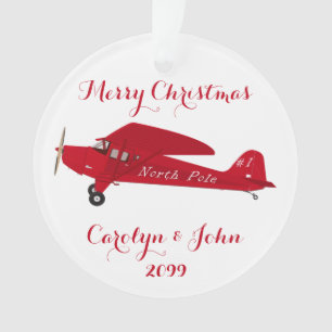Acryl Nordpol Flugzeug Weihnachtsschmuck Ornament