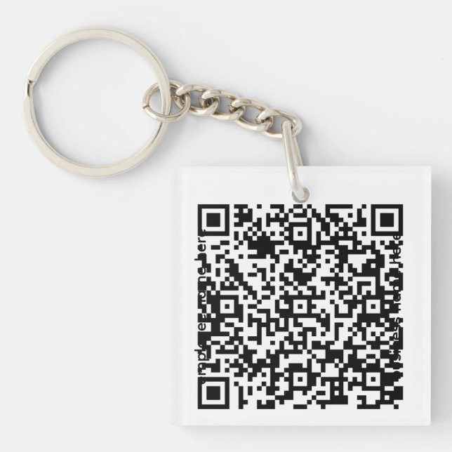 Acryl-QR-Code-Schlüsselanhänger Schlüsselanhänger (Vorderseite)