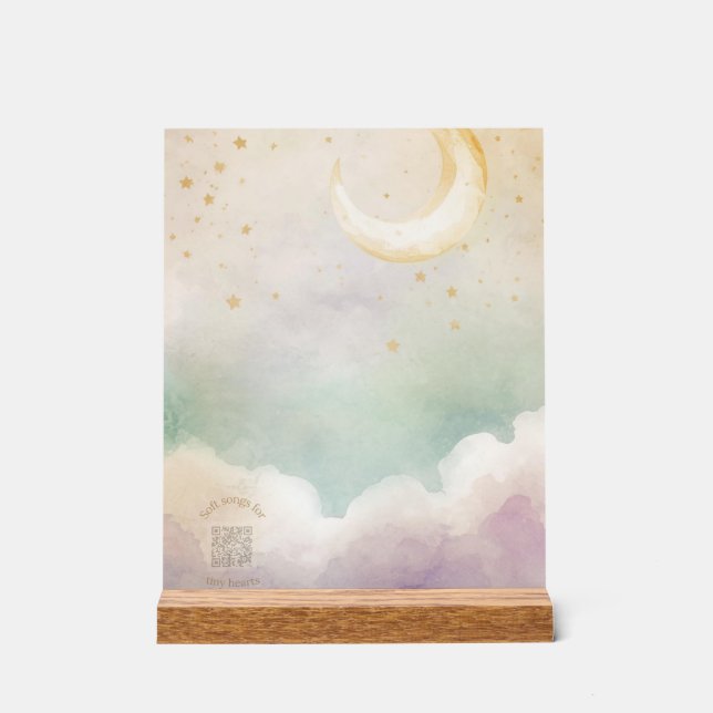 Acryl-Schild für das Kinderzimmer | Wasserfarben-H Acrylschild (Vorderseite)