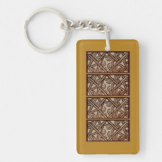 Acryl-Schlüsselanhänger mit Gold-Design Schlüsselanhänger