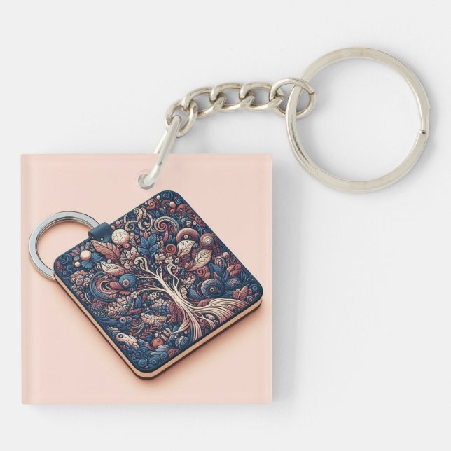 Acryl-Schlüsselanhänger Schlüsselanhänger (Rückseite)