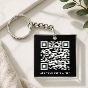 Acryl-Schlüsselanhänger Schwarzes QR-Code-Geschä Schlüsselanhänger