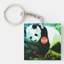 Acryl-Schlüsselanhänger SOS Panda