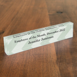 Acryl-Schreibplatten, Mitarbeiter des Monats Namensplakette
