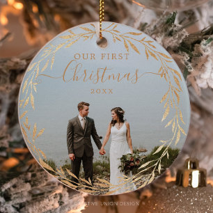 Acryl Unsere ersten Weihnachtsschmuck - Gold Ornament