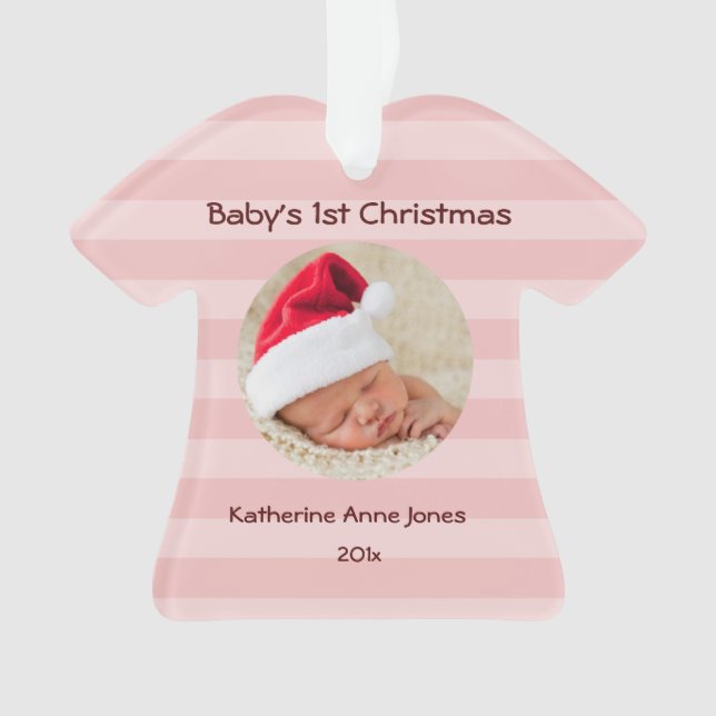 Acryl-Verzierung des Babys erste Weihnachts Ornament (Vorderseite)