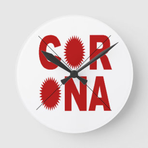 Acryl-Wandklemme CORONA X Runde Wanduhr