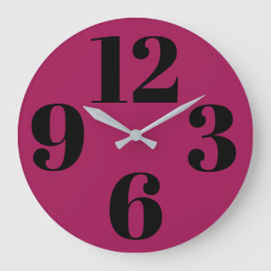Acryl Wanduhr - In The Pink Große Zahlen