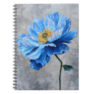 Acrylblau-Blume Notizblock
