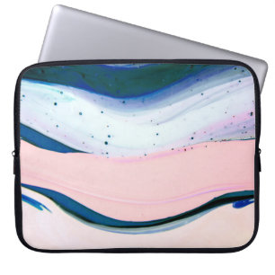 Acrylfarbe, abstrakt. Schließen des Gemäldes. Laptopschutzhülle