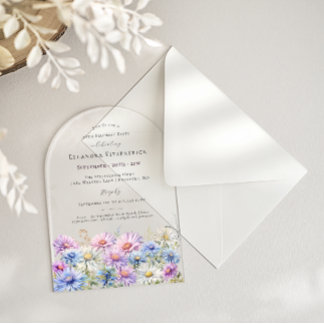 ACRYLIC ARCH 40 Birthday September Birth Flower  Acryleinladungen