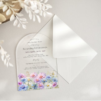 ACRYLIC ARCH 70 Birthday September Birth Flower  Acryleinladungen