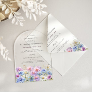 ACRYLIC ARCH 75 Birthday September Birth Flower Acryleinladungen