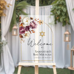 Acrylic Burgundy Fall Bat Mitzvah Begrüßungszeiche Acrylschild<br><div class="desc">Entdecken Sie die Schönheit des Burgunder Herbstes Fall Floral Bat Mitzvah Willkommenszeichen! Diese atemberaubenden Servietten sind der perfekte Weg,  um eine Touch der Saison zu Ihrem Fest zu bringen. Mit ihren prächtigen Blumenmotiven im Herbst und der bordeauxroten Farbe werden sie Ihre Veranstaltung auf neue Höhen heben.</div>