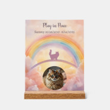 Acrylic Cat Memorial Sign – My Guardian Angel