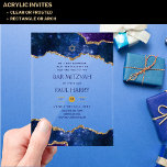 Acrylic Clear BAR MITZVAH Galaxy Starry Night Blue Acryleinladungen<br><div class="desc">Diese moderne Acryl-Bar Mitzvah Einladung kann klar oder mattiert,  Rechteck oder Bogen geformt,  wie gewünscht,  um Ihre Bedürfnisse Anzug. Sie können die Farbe des Textes in Designtools ändern.</div>