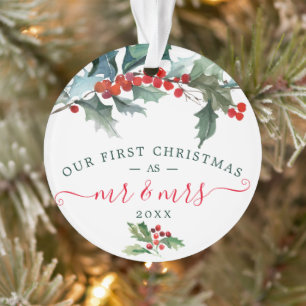 Acrylic First Christmas Ornaments - Mr. und Mrs. Ornament
