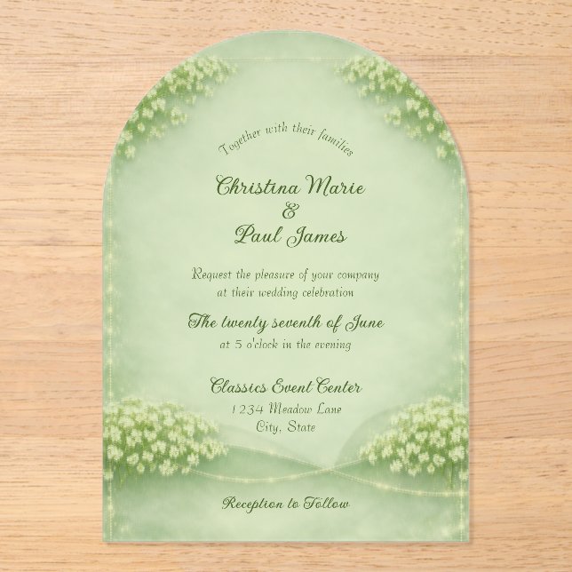 Acrylic Invitation Acryleinladungen (Vorderseite)