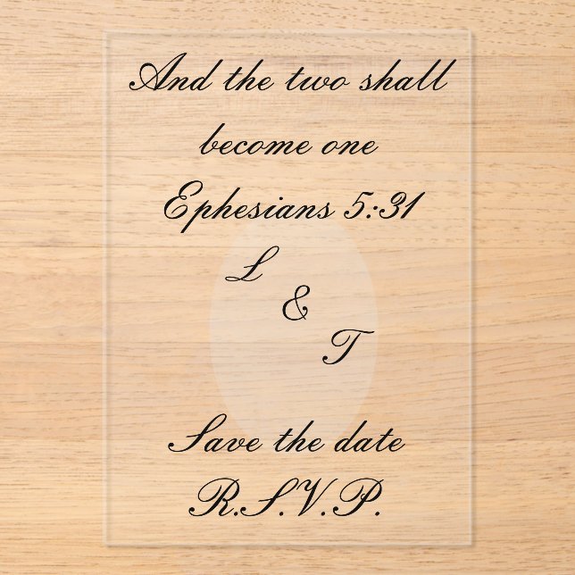 Acrylic invites acryleinladungen (Vorderseite)