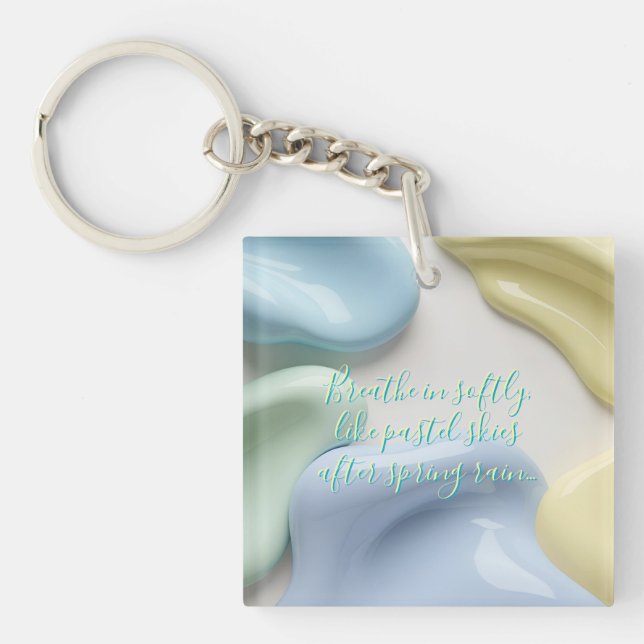 Acrylic keychain in stylish abstract graphic schlüsselanhänger (Vorderseite)
