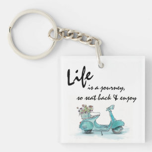 Acrylic Keyring - Französisch Scooter Life ist ein Schlüsselanhänger