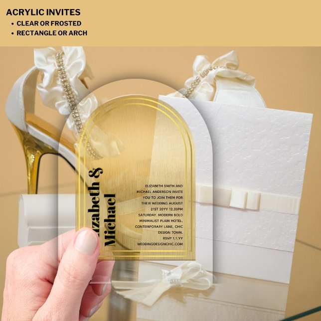 Acrylic Modernes Minimalistisches, einfaches, fein Acryleinladungen (Von Creator hochgeladen)