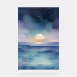 Acrylic Nursery Sign | Watercolor Ocean Acrylschild