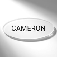 Acrylic Oval Shape Name Tag Magnetic Beruflich