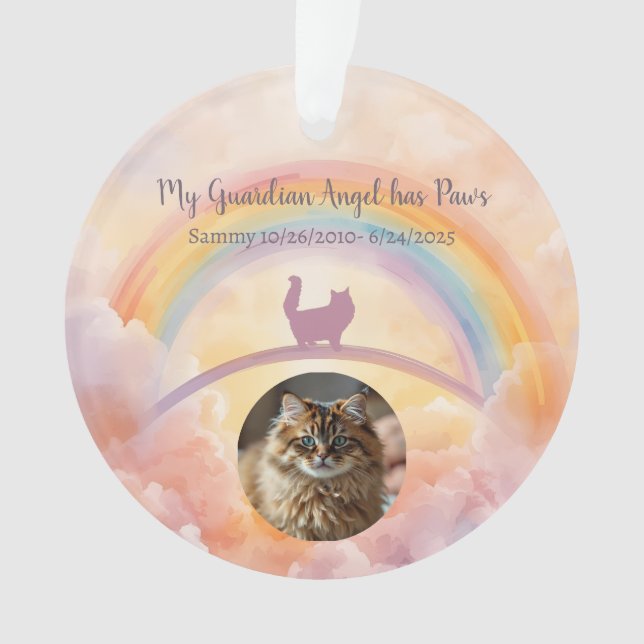 Acrylic Pet Memorial Ornament – My Guardian Angel (Vorderseite)