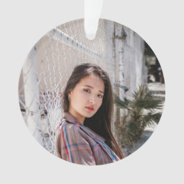 Acrylic Photo Ornament with Birthday Message