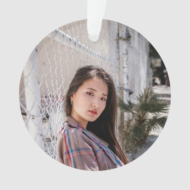 Acrylic Photo Ornament with Birthday Message (Vorderseite)