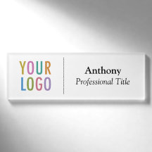 Acrylic Premium Nametag Logo Magnetic Beruflich