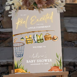 Acrylic Rustic Fisherman Baby Shower Welcome Sign Acrylschild