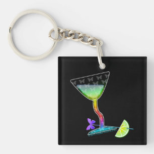 ACRYLIC SCHLÜSSELANHÄNGERS - BUTTERFLY MARTINI SCHLÜSSELANHÄNGER