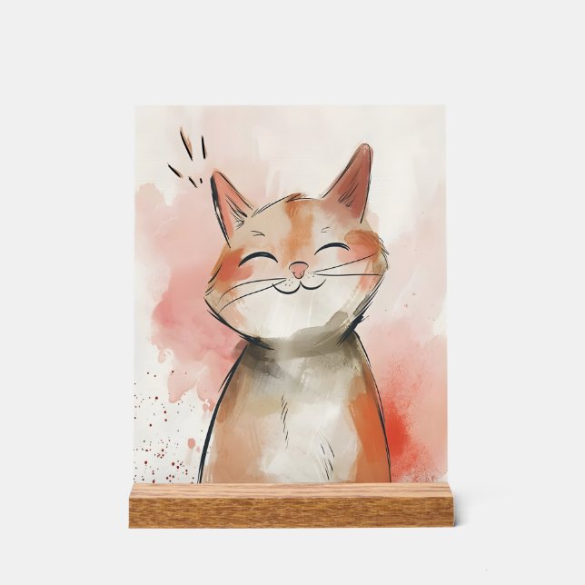 Acrylic Sign cat Acrylschild (Vorderseite)
