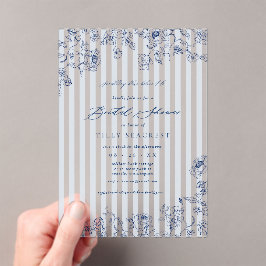 Acrylic Something Blue Bridal Shower Invitation Acryleinladungen