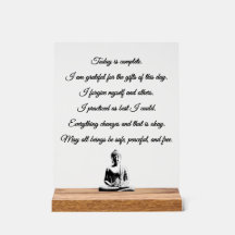 Acrylic tabletop inspirational prayer sign