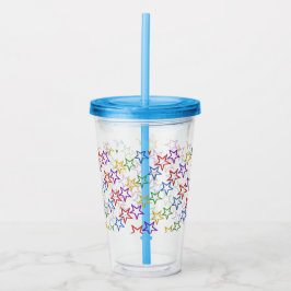 Acrylic Tumbler - farbige Sterne Acryltrinkbecher