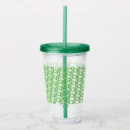 Acrylic Tumbler - Grüne Ringe miteinander verbunde Acryltrinkbecher