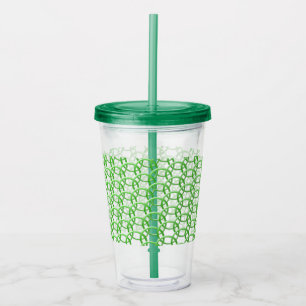 Acrylic Tumbler - Grüne Ringe miteinander verbunde Acryltrinkbecher