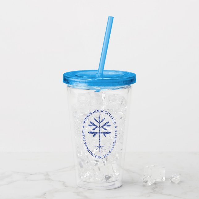 Acrylic Tumbler in blau Acryltrinkbecher (Rückseite Ice)