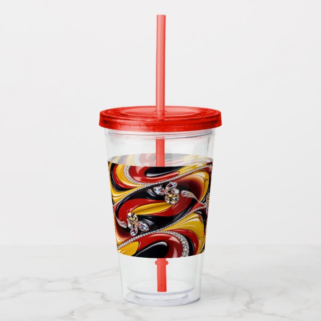Acrylic Tumbler mit belgischer Farbgestaltung Acryltrinkbecher (Vorderseite)
