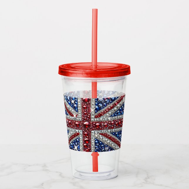Acrylic Tumbler mit britischer Farbgestaltung Acryltrinkbecher (Vorderseite)