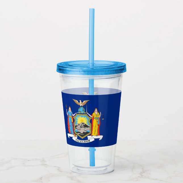 Acrylic Tumbler mit der Flagge von New York Acryltrinkbecher (Vorderseite)