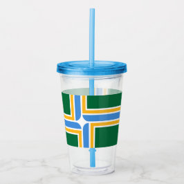 Acrylic Tumbler mit der Flagge von Portland Acryltrinkbecher