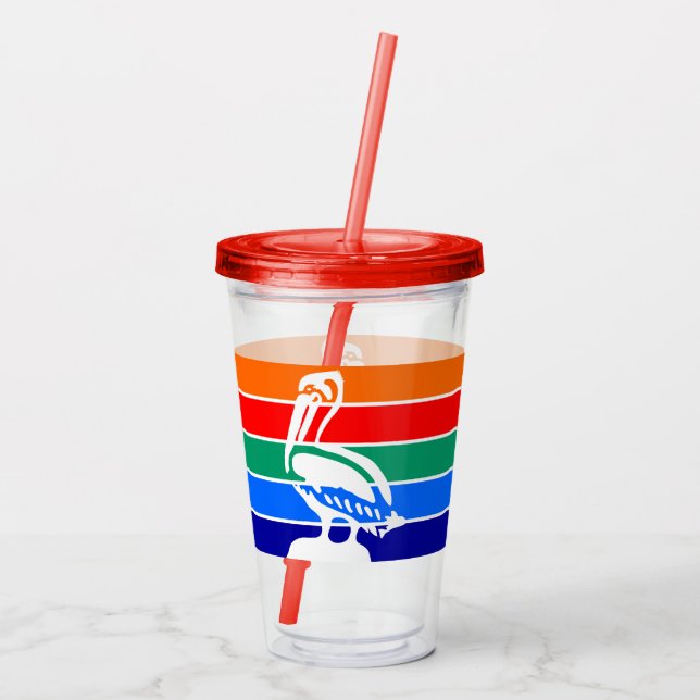 Acrylic Tumbler mit der Flagge von St. Petersburg Acryltrinkbecher (Rückseite)